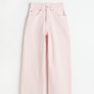 H&M light pink high waist jeans only worn 1 time, size 29 price:$25